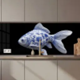 Porselein - Goudvis - Delfts - Blauw keuken achterwand 2 middel zz_3dshopping