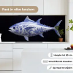 Porselein - Tonijn - Delfts - Blauw keuken achterwand 2 middel -sfeer4_NL