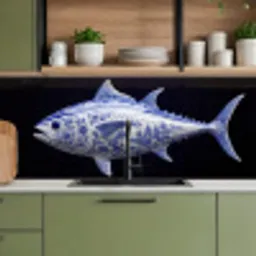 Porselein - Tonijn - Delfts - Blauw keuken achterwand 2 middel -sfeer3