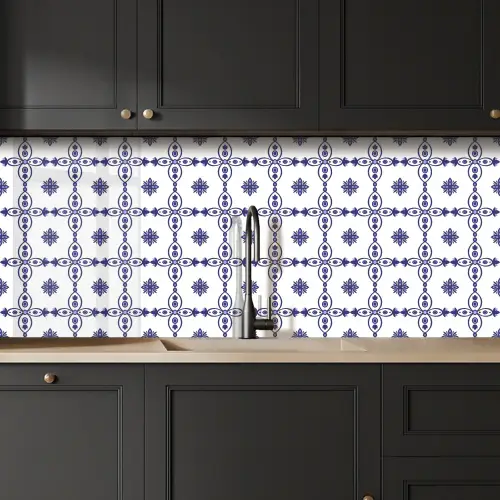 Portugal - Patronen - Blauw keuken achterwand 2 middel 871 -sfeer1