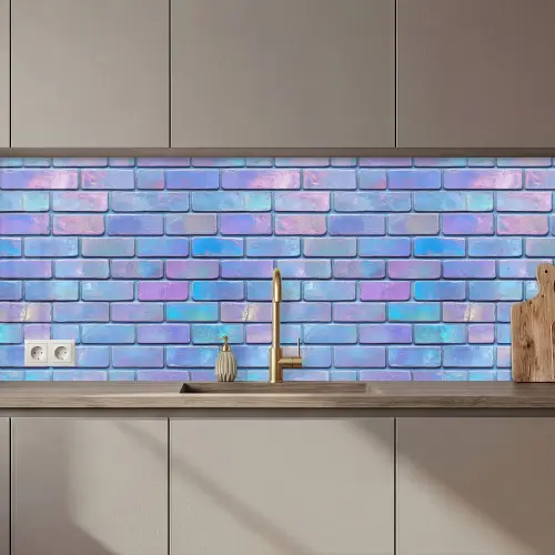 Paars - Blauwe - Muur keuken achterwand 2 middel 871 zz_3dshopping