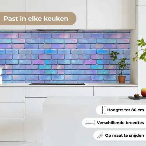 Paars - Blauwe - Muur keuken achterwand 2 middel 871 -sfeer4_NL
