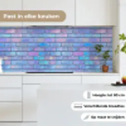 Paars - Blauwe - Muur keuken achterwand 2 middel 871 -sfeer4_NL