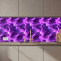 Paars - Bliksem - Wolken keuken achterwand 2 middel 871 zz_3dshopping