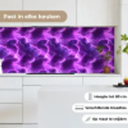 Paars - Bliksem - Wolken keuken achterwand 2 middel 871 -sfeer4_NL