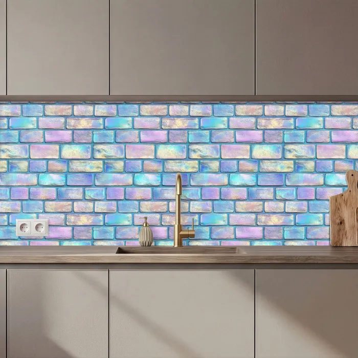 Regenboog - Glans - Steen keuken achterwand 2 middel 871 zz_3dshopping