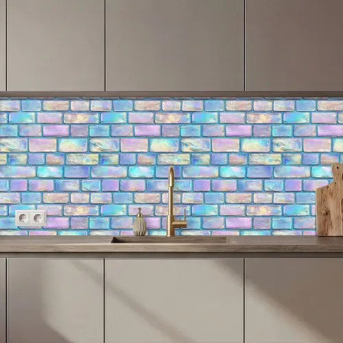 Regenboog - Glans - Steen keuken achterwand 2 middel 871 zz_3dshopping