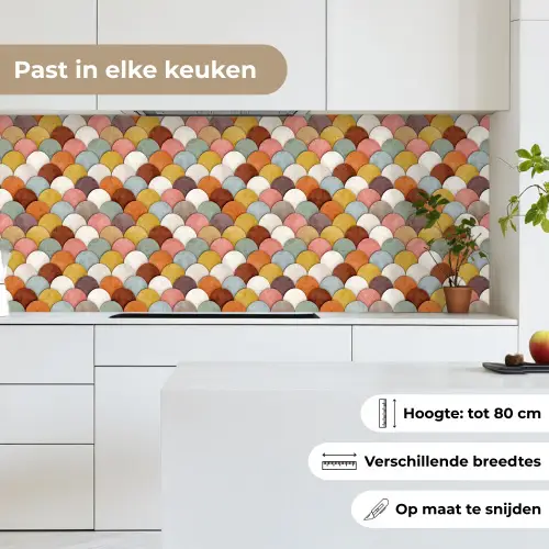 Regenboog - Schubben - Aardetinten keuken achterwand 2 middel 871 -sfeer4_NL