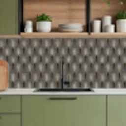 Waaierstralen - Goud - Antraciet keuken achterwand 2 middel 871 -sfeer3
