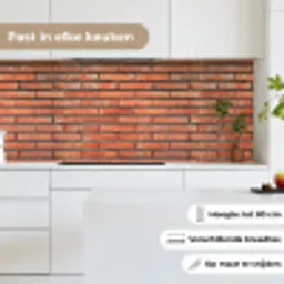 Rood - Bakstenen - Muur - Beschadiging keuken achterwand 2 middel 871 -sfeer4_NL