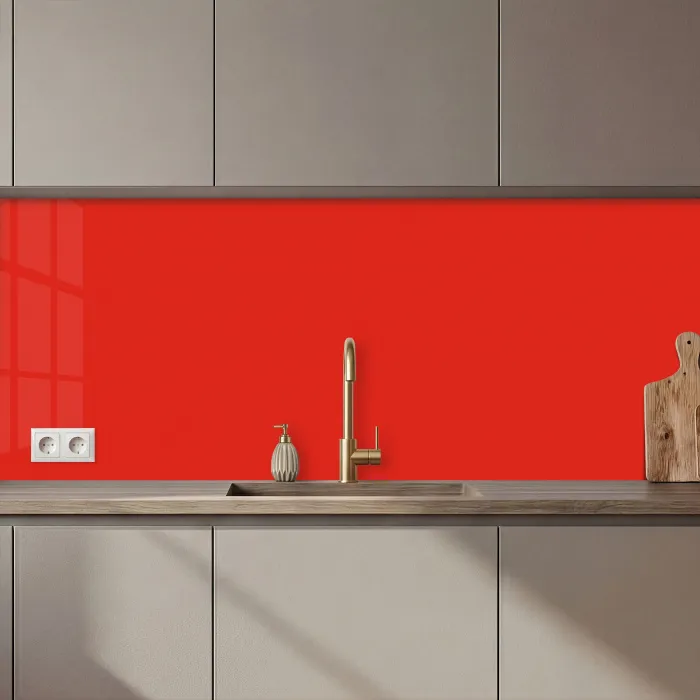 Rood - Kleur - Effen keuken achterwand 2 middel 871 zz_3dshopping