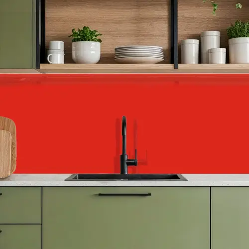 Rood - Kleur - Effen keuken achterwand 2 middel 871 -sfeer3