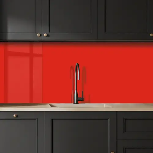 Rood - Kleur - Effen keuken achterwand 2 middel 871 -sfeer1