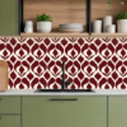 Rood - Druppelpatroon - Grafisch keuken achterwand 2 middel 871 -sfeer3