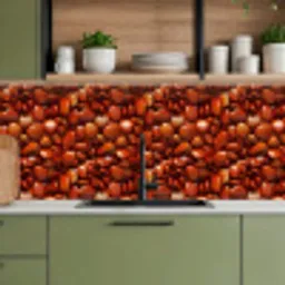 Rode - Glans -Stenen keuken achterwand 2 middel 871 -sfeer3