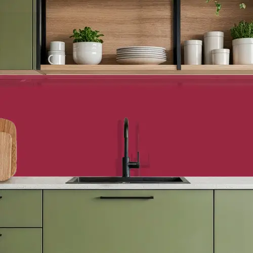 Rood - Effen kleur keuken achterwand 2 middel 871 -sfeer3