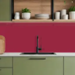 Rood - Effen kleur keuken achterwand 2 middel 871 -sfeer3