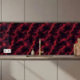 Rood - Onweer - Bliksem - Wolken keuken achterwand 2 middel 871 zz_3dshopping