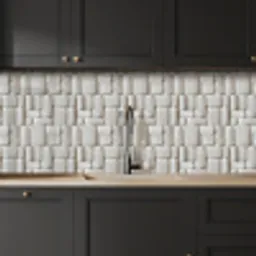 Reliëf - Structuur - Wit keuken achterwand 2 middel 871 -sfeer1