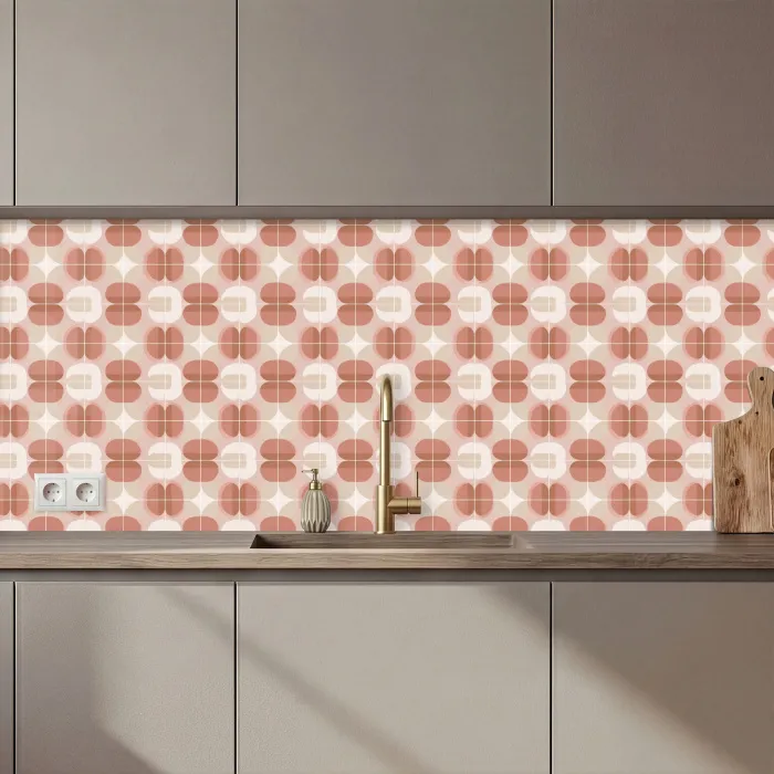 Retro - Klassiek - Roze keuken achterwand 2 middel 871 zz_3dshopping