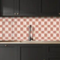 Retro - Klassiek - Roze keuken achterwand 2 middel 871 -sfeer1