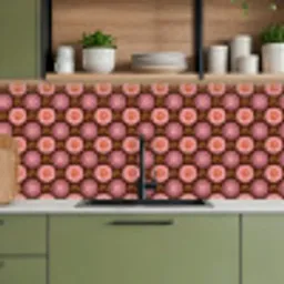 Retro - Madelief - Roze keuken achterwand 2 middel 871 -sfeer3