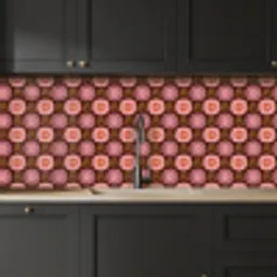 Retro - Madelief - Roze keuken achterwand 2 middel 871 -sfeer1