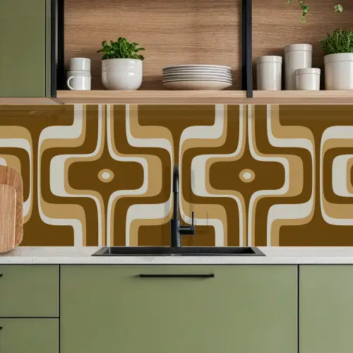 Retro - Design - Bruin keuken achterwand 2 middel 871 -sfeer3