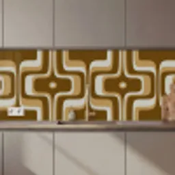 Retro - Design - Bruin keuken achterwand 2 middel 871 zz_3dshopping