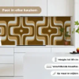 Retro - Design - Bruin keuken achterwand 2 middel 871 -sfeer4_NL