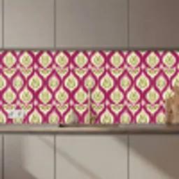 Retro - Floraal - Paars keuken achterwand 2 middel 871 zz_3dshopping