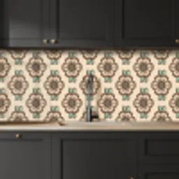 Retro - Bloemen - Design keuken achterwand 2 middel 871 -sfeer1
