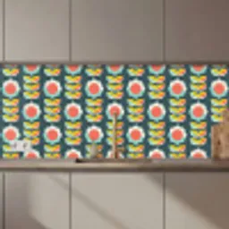 Retro - Bloemen - Scandinavisch keuken achterwand 2 middel 871 zz_3dshopping
