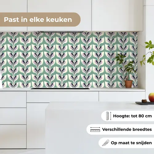 Retro - Modern - Groen keuken achterwand 2 middel 871 -sfeer4_NL