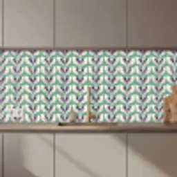 Retro - Modern - Groen keuken achterwand 2 middel 871 zz_3dshopping