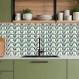 Retro - Modern - Groen keuken achterwand 2 middel 871 -sfeer3