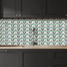 Retro - Modern - Groen keuken achterwand 2 middel 871 -sfeer1