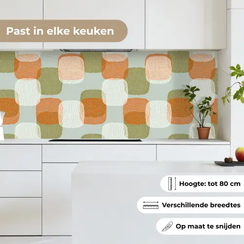 Retro - Patroon - Pastel keuken achterwand 2 middel 871 -sfeer4_NL