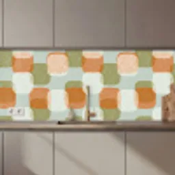 Retro - Patroon - Pastel keuken achterwand 2 middel 871 zz_3dshopping