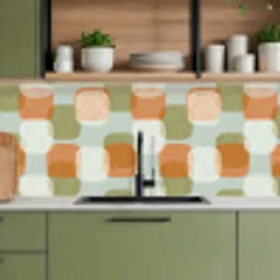 Retro - Patroon - Pastel keuken achterwand 2 middel 871 -sfeer3