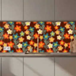 Retro - Patronen - Bloemen - Jaren 70 keuken achterwand 2 middel 871 zz_3dshopping