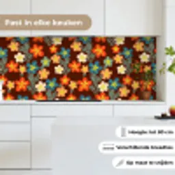 Retro - Patronen - Bloemen - Jaren 70 keuken achterwand 2 middel 871 -sfeer4_NL