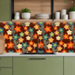 Retro - Patronen - Bloemen - Jaren 70 keuken achterwand 2 middel 871 -sfeer3
