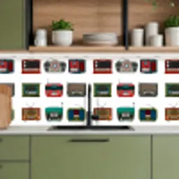Retro - Radio - Design keuken achterwand 2 middel 871 -sfeer3