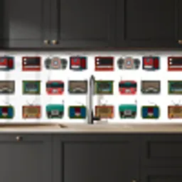 Retro - Radio - Design keuken achterwand 2 middel 871 -sfeer1