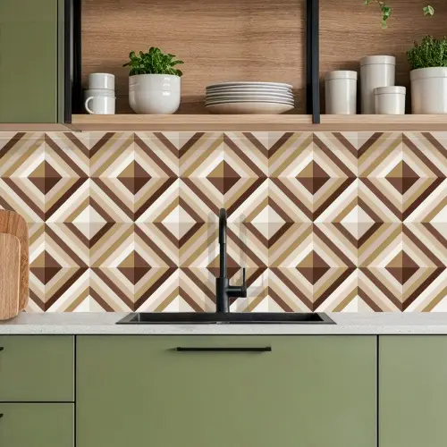 Retro - Ster - Design keuken achterwand 2 middel 871 -sfeer3