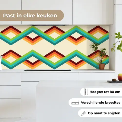 Retro - Strepen - Design - Seventies keuken achterwand 2 middel 871 -sfeer4_NL