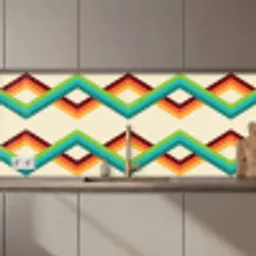 Retro - Strepen - Design - Seventies keuken achterwand 2 middel 871 zz_3dshopping
