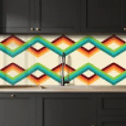 Retro - Strepen - Design - Seventies keuken achterwand 2 middel 871 -sfeer1