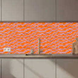 Retro - Golvend - Oranje keuken achterwand 2 middel 871 zz_3dshopping